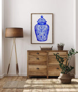 Carina Chambers Design  Limited Edition Print Blue Ginger Jar